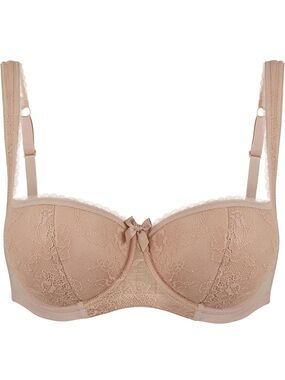NWOT Rosme Lace Underwire Balconette Bra - Beige, 40H